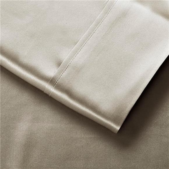 Silk Satin Sheets, 4-Piece Full Size Satin Bed Sheet Set with Deep Pockets - Picture 6 of 7